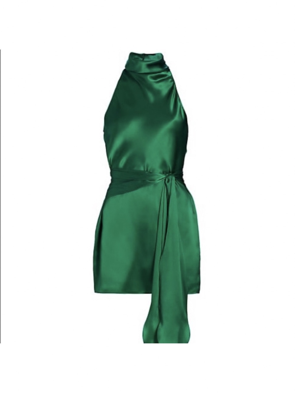 NWOT Amanda Uprichard SANDRINE DRESS IN DARK GREEN revolve XS 100% Silk